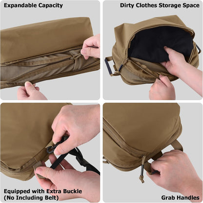 Compression Packing Cube for Travel, Luggage Organizers Packing Cubes for Carry On Suitcase, Compressible Expansion Dual Compartment Zipper Travel Organizer