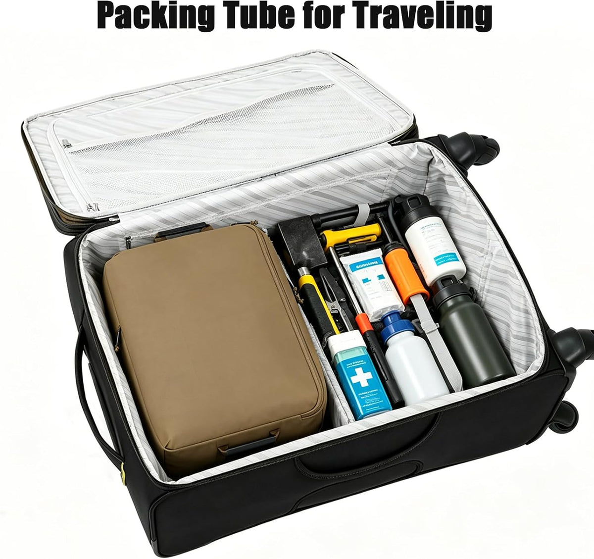 Compression Packing Cube for Travel, Luggage Organizers Packing Cubes for Carry On Suitcase, Compressible Expansion Dual Compartment Zipper Travel Organizer