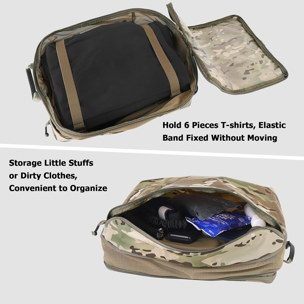 Compression Packing Cube for Travel, Luggage Organizers Packing Cubes for Carry On Suitcase, Compressible Expansion Dual Compartment Zipper Travel Organizer