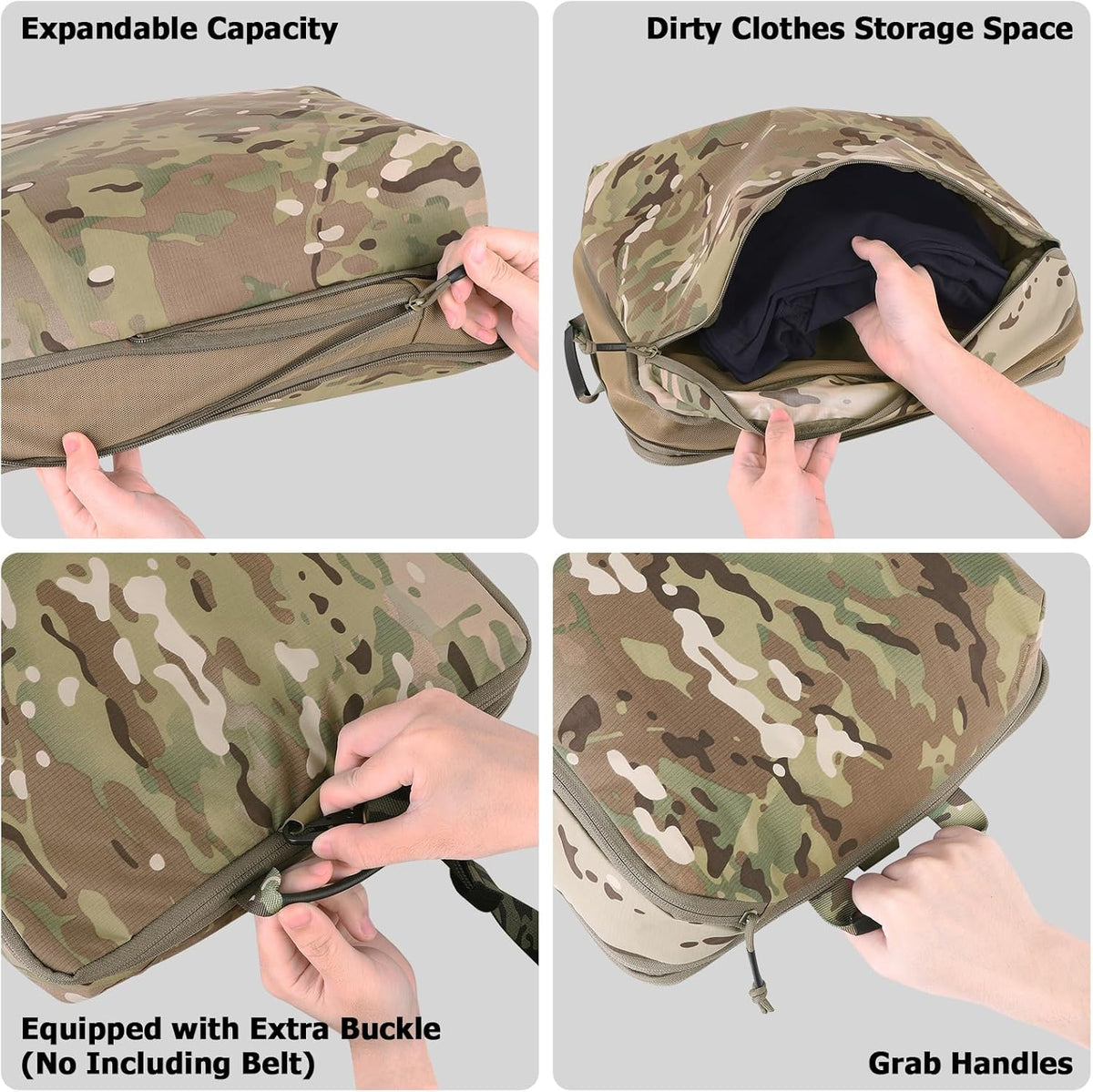 Compression Packing Cube for Travel, Luggage Organizers Packing Cubes for Carry On Suitcase, Compressible Expansion Dual Compartment Zipper Travel Organizer