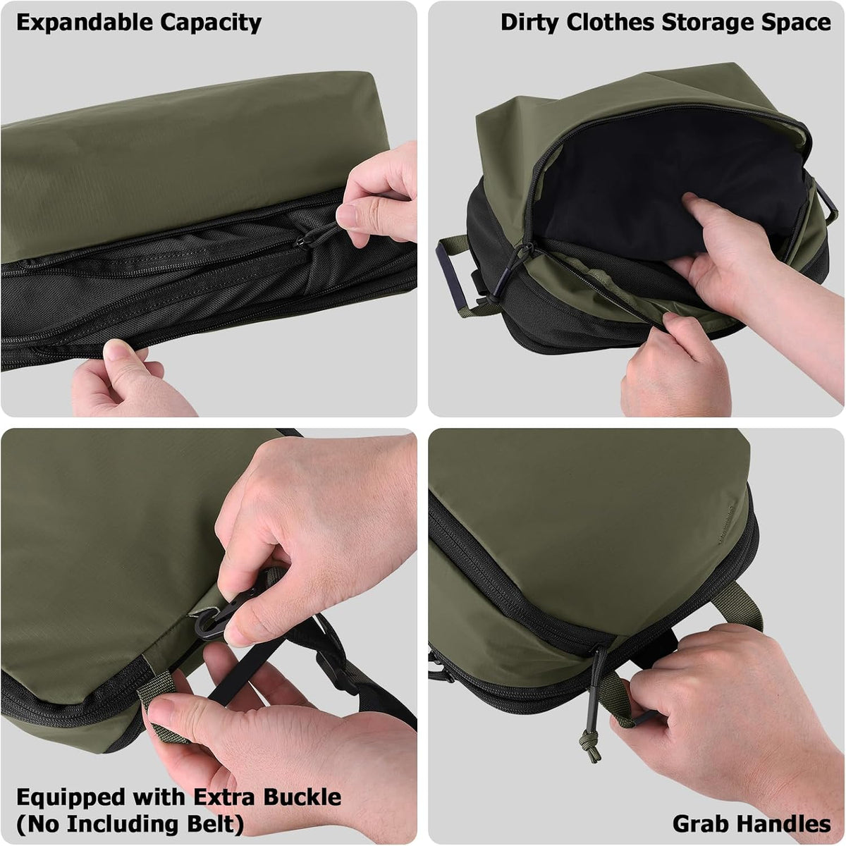 Compression Packing Cube for Travel, Luggage Organizers Packing Cubes for Carry On Suitcase, Compressible Expansion Dual Compartment Zipper Travel Organizer