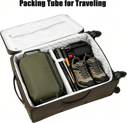Compression Packing Cube for Travel, Luggage Organizers Packing Cubes for Carry On Suitcase, Compressible Expansion Dual Compartment Zipper Travel Organizer