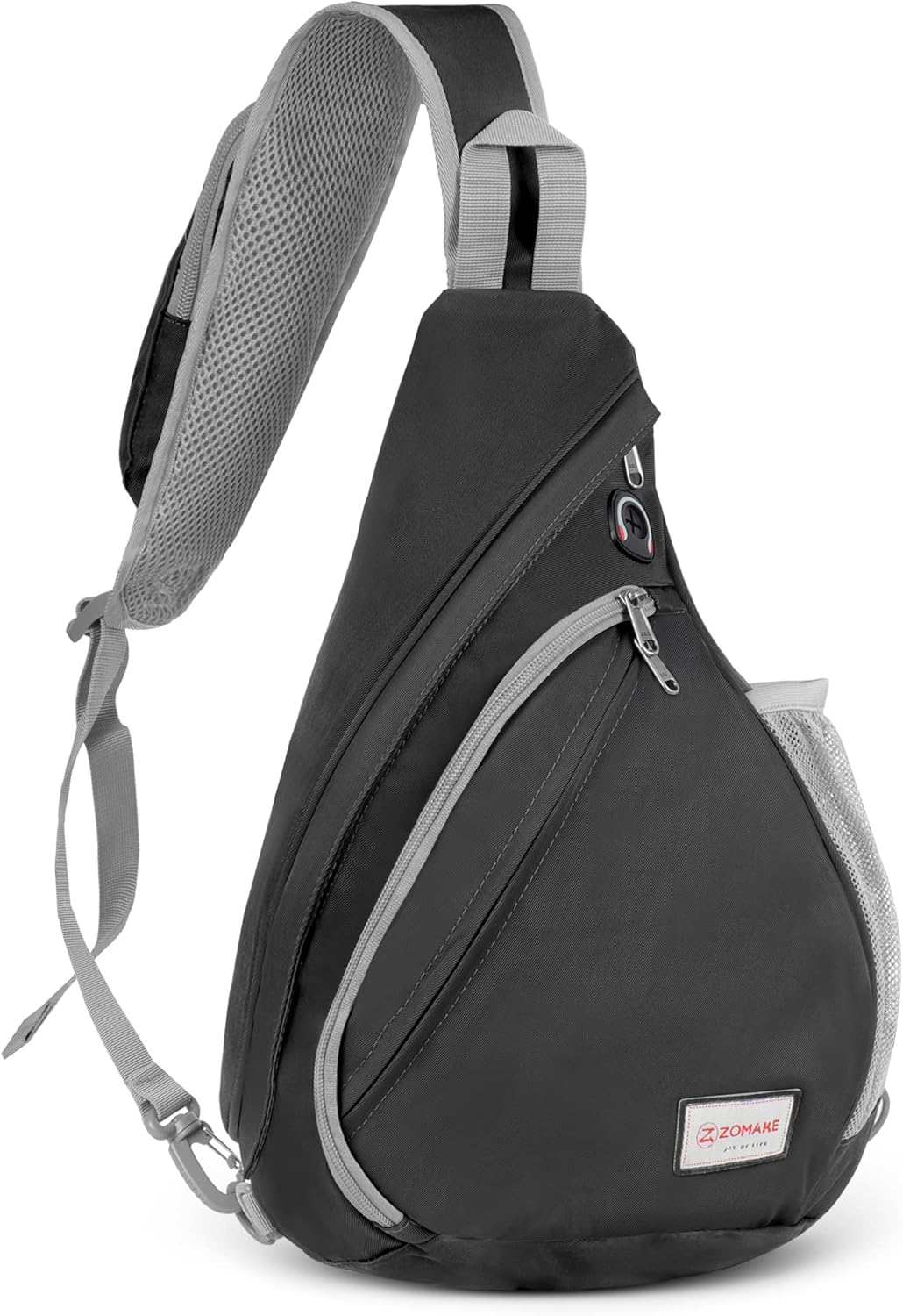 Sling Bag,Small Crossbody Sling Backpack,Water Resistant Shoulder Daypack for Travel,Anti Thief Chest Bag for Hiking(Black(New))
