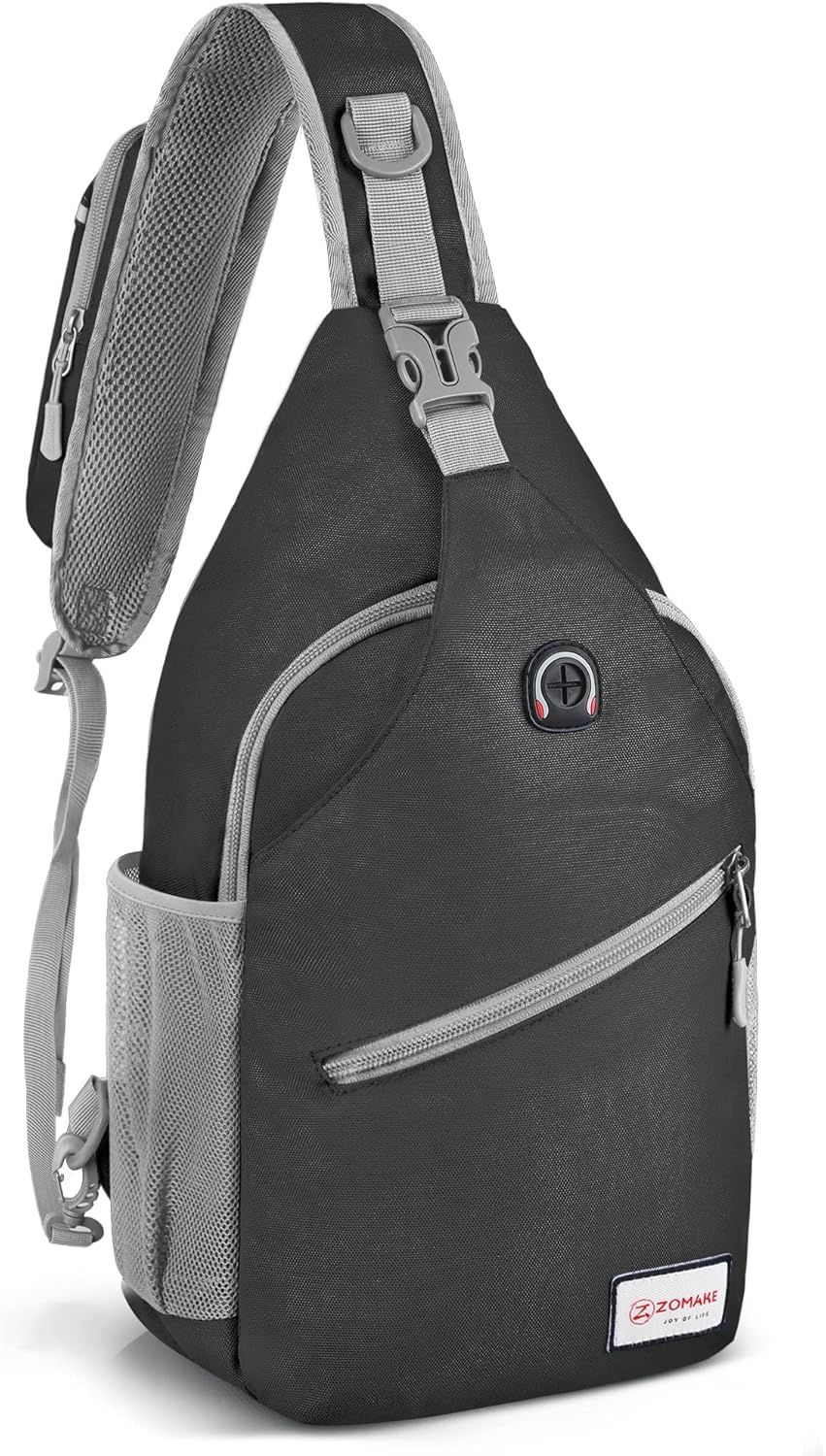 Sling Bag,Small Crossbody Sling Backpack,Water Resistant Shoulder Daypack for Travel,Anti Thief Chest Bag for Hiking(Black(New))