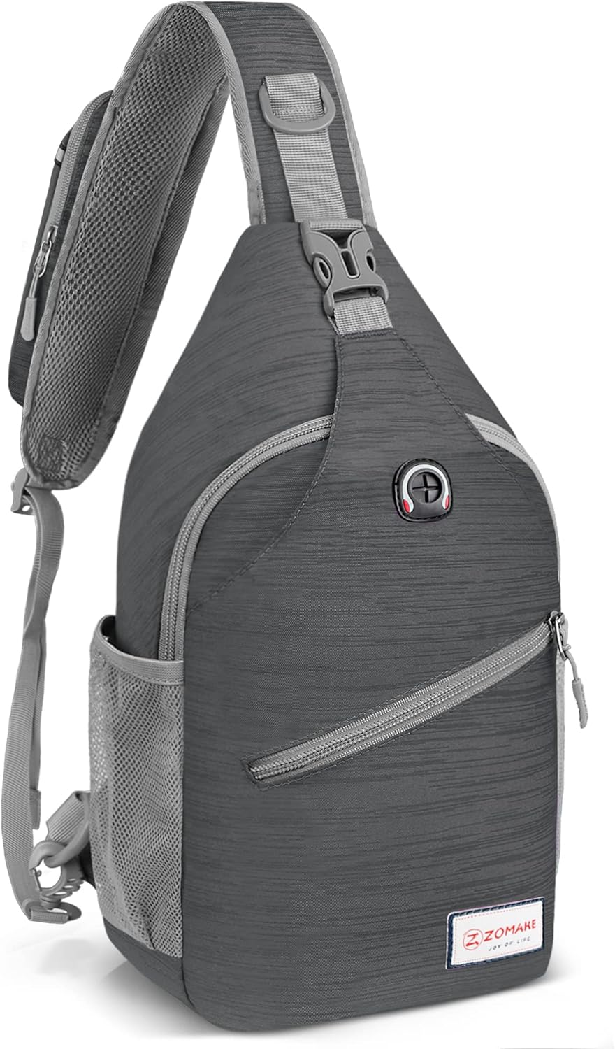 Sling Bag,Small Crossbody Sling Backpack,Water Resistant Shoulder Daypack for Travel,Anti Thief Chest Bag for Hiking(Black(New))