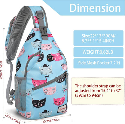 Sling Bag,Small Crossbody Sling Backpack,Water Resistant Shoulder Daypack for Travel,Anti Thief Chest Bag for Hiking(Black(New))