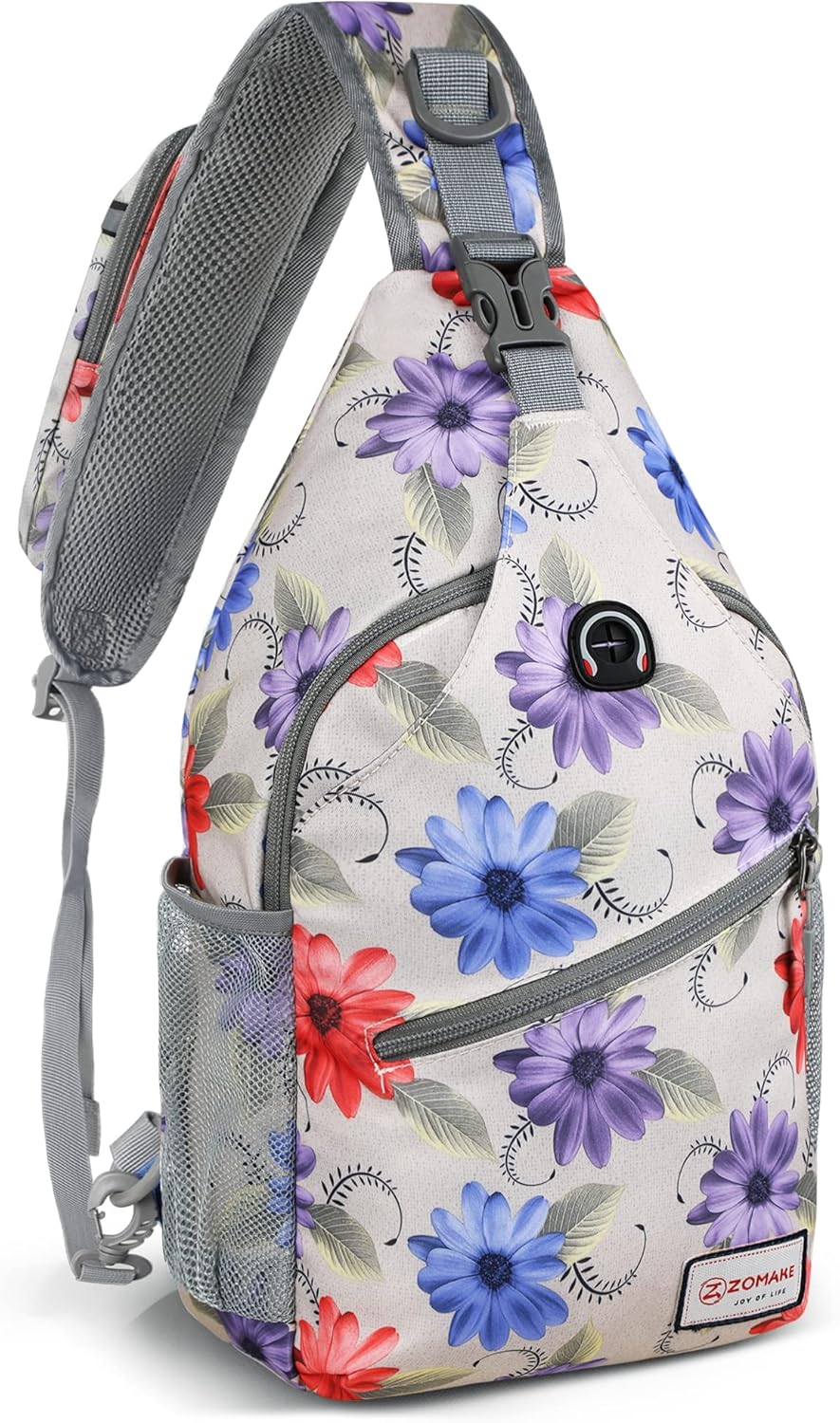 Sling Bag,Small Crossbody Sling Backpack,Water Resistant Shoulder Daypack for Travel,Anti Thief Chest Bag for Hiking(Black(New))