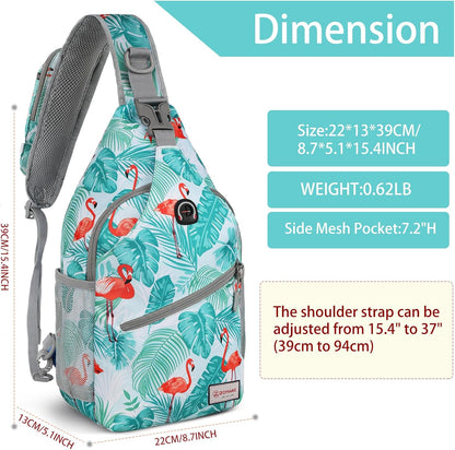 Sling Bag,Small Crossbody Sling Backpack,Water Resistant Shoulder Daypack for Travel,Anti Thief Chest Bag for Hiking(Black(New))