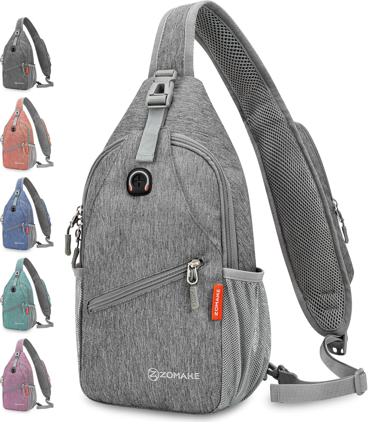 Sling Bag,Small Crossbody Sling Backpack,Water Resistant Shoulder Daypack for Travel,Anti Thief Chest Bag for Hiking(Black(New))
