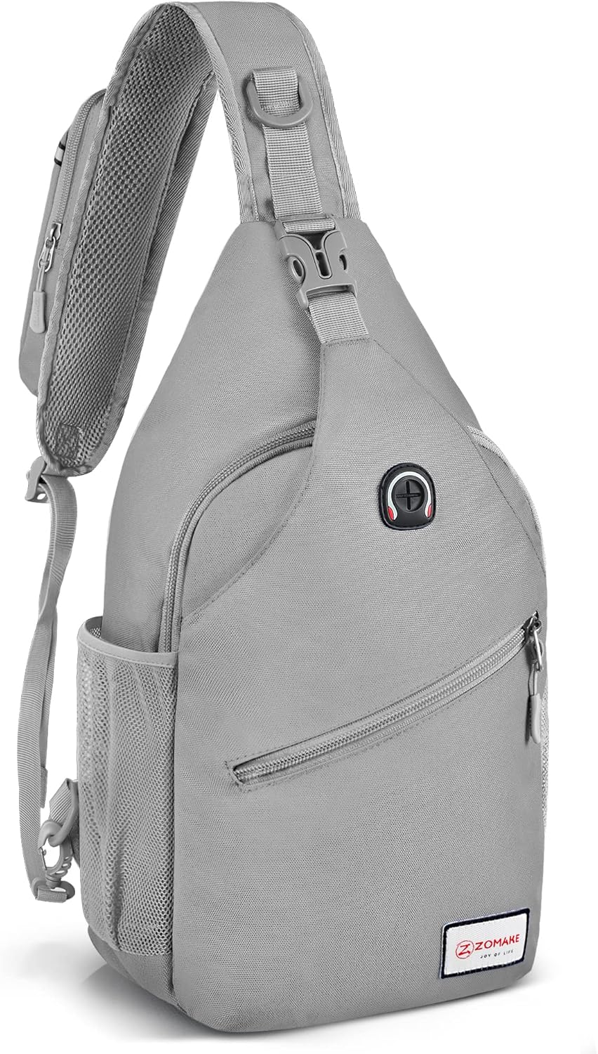 Sling Bag,Small Crossbody Sling Backpack,Water Resistant Shoulder Daypack for Travel,Anti Thief Chest Bag for Hiking(Black(New))