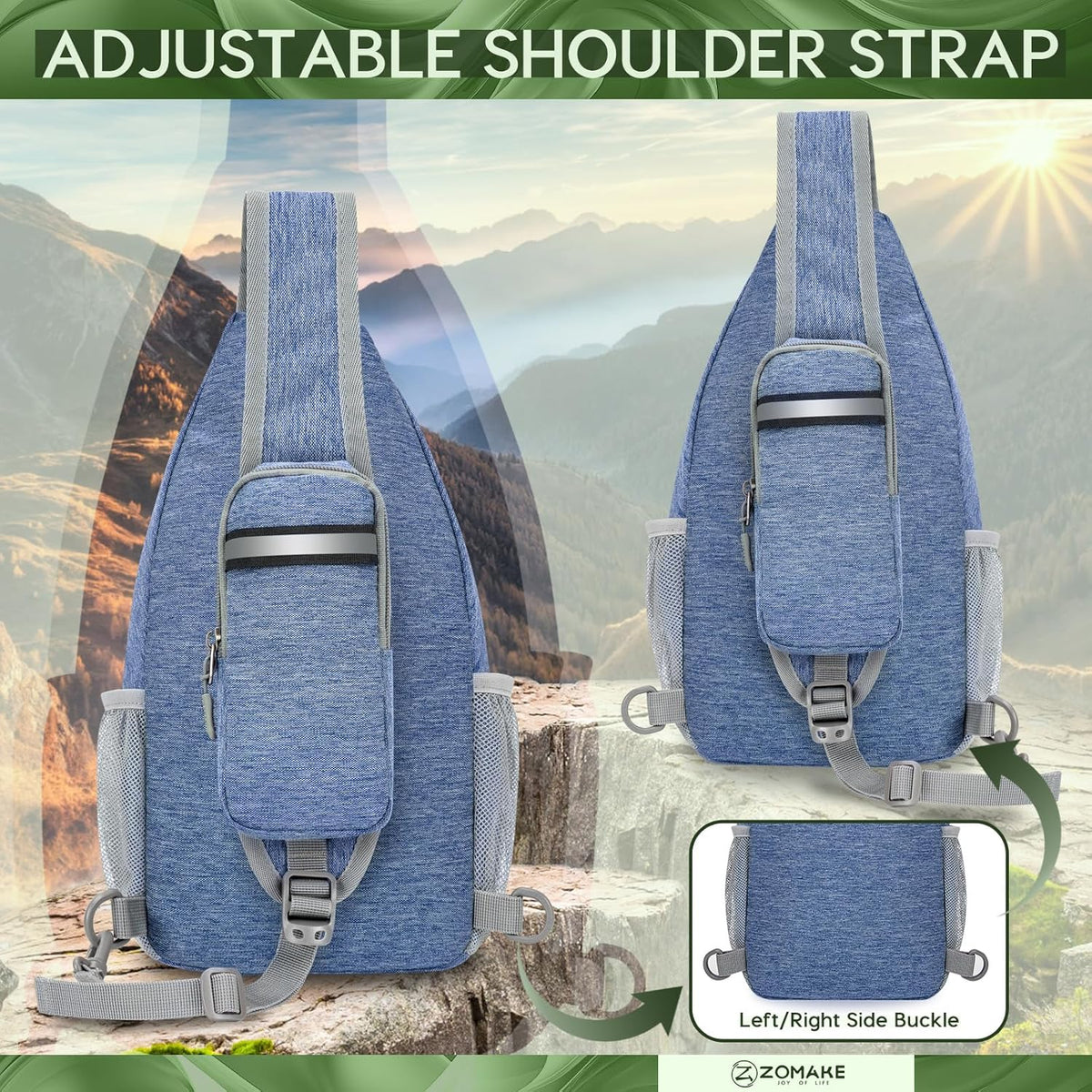 Sling Bag,Small Crossbody Sling Backpack,Water Resistant Shoulder Daypack for Travel,Anti Thief Chest Bag for Hiking(Black(New))