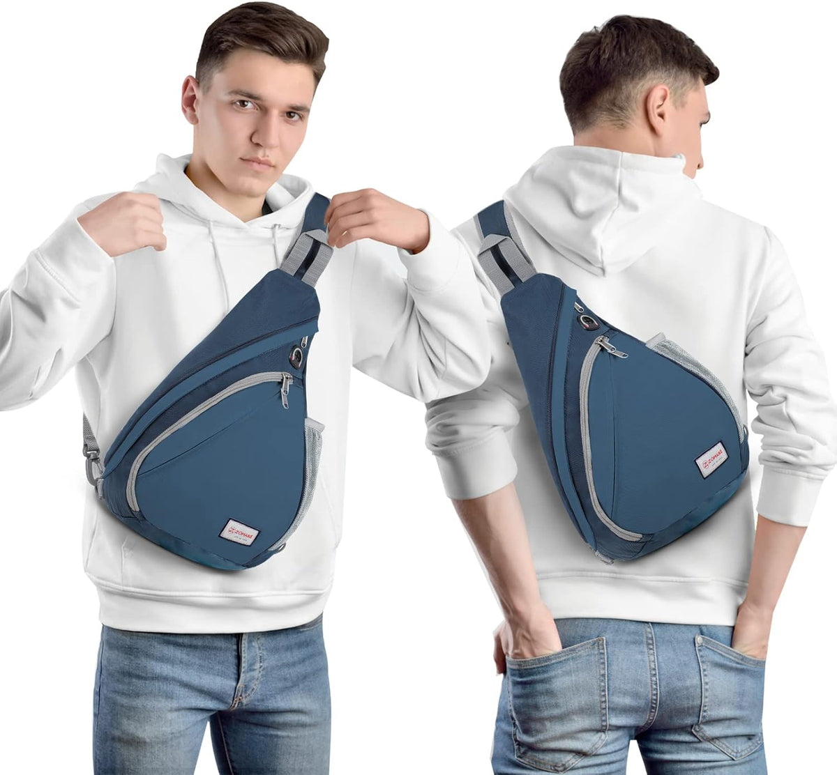 Sling Bag,Small Crossbody Sling Backpack,Water Resistant Shoulder Daypack for Travel,Anti Thief Chest Bag for Hiking(Black(New))
