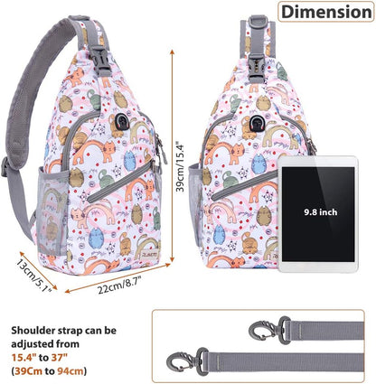 Sling Bag,Small Crossbody Sling Backpack,Water Resistant Shoulder Daypack for Travel,Anti Thief Chest Bag for Hiking(Black(New))