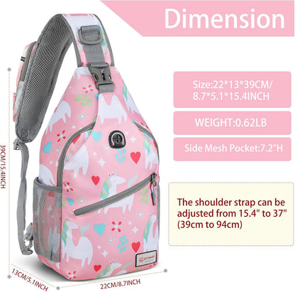 Sling Bag,Small Crossbody Sling Backpack,Water Resistant Shoulder Daypack for Travel,Anti Thief Chest Bag for Hiking(Black(New))
