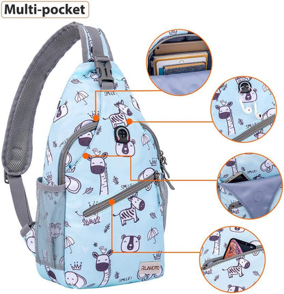 Sling Bag,Small Crossbody Sling Backpack,Water Resistant Shoulder Daypack for Travel,Anti Thief Chest Bag for Hiking(Black(New))