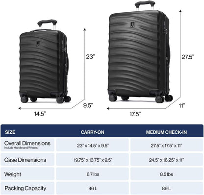 Maxlite Air V2 Hardside Expandable Carry on Luggage, 8 Spinner Wheels, Lightweight Hard Shell Suitcase, TSA lock, Slate Green, Carry On 20-Inch