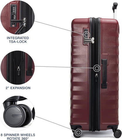 Maxlite Air V2 Hardside Expandable Carry on Luggage, 8 Spinner Wheels, Lightweight Hard Shell Suitcase, TSA lock, Slate Green, Carry On 20-Inch
