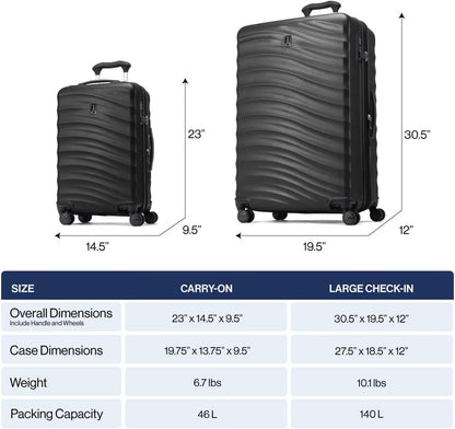 Maxlite Air V2 Hardside Expandable Carry on Luggage, 8 Spinner Wheels, Lightweight Hard Shell Suitcase, TSA lock, Slate Green, Carry On 20-Inch