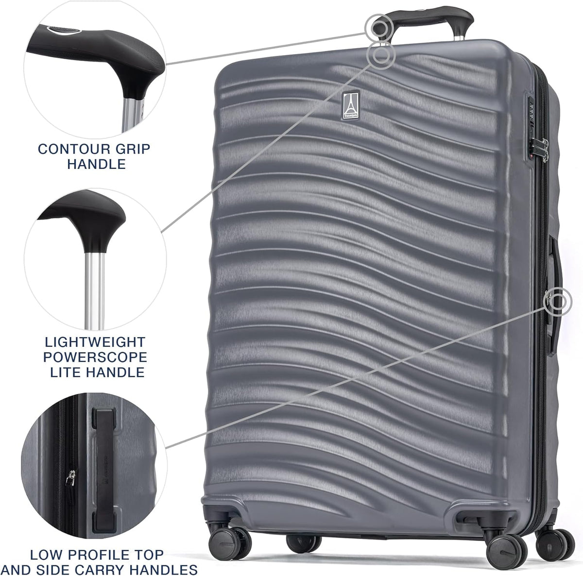 Maxlite Air V2 Hardside Expandable Carry on Luggage, 8 Spinner Wheels, Lightweight Hard Shell Suitcase, TSA lock, Slate Green, Carry On 20-Inch