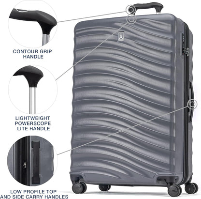 Maxlite Air V2 Hardside Expandable Carry on Luggage, 8 Spinner Wheels, Lightweight Hard Shell Suitcase, TSA lock, Slate Green, Carry On 20-Inch