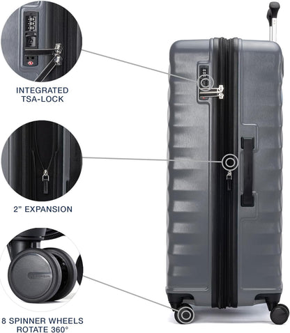 Maxlite Air V2 Hardside Expandable Carry on Luggage, 8 Spinner Wheels, Lightweight Hard Shell Suitcase, TSA lock, Slate Green, Carry On 20-Inch