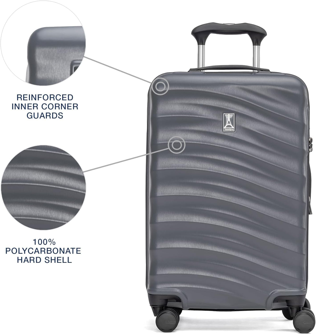 Maxlite Air V2 Hardside Expandable Carry on Luggage, 8 Spinner Wheels, Lightweight Hard Shell Suitcase, TSA lock, Slate Green, Carry On 20-Inch