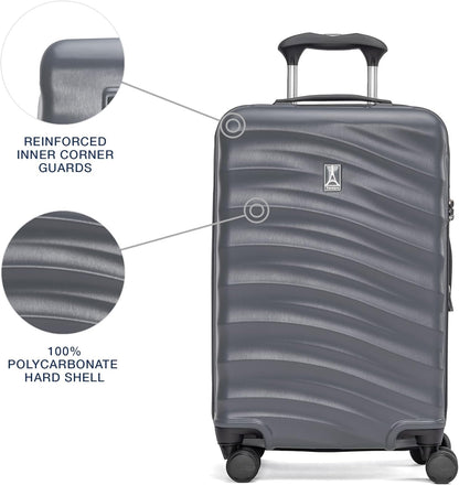 Maxlite Air V2 Hardside Expandable Carry on Luggage, 8 Spinner Wheels, Lightweight Hard Shell Suitcase, TSA lock, Slate Green, Carry On 20-Inch