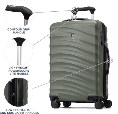 Maxlite Air V2 Hardside Expandable Carry on Luggage, 8 Spinner Wheels, Lightweight Hard Shell Suitcase, TSA lock, Slate Green, Carry On 20-Inch