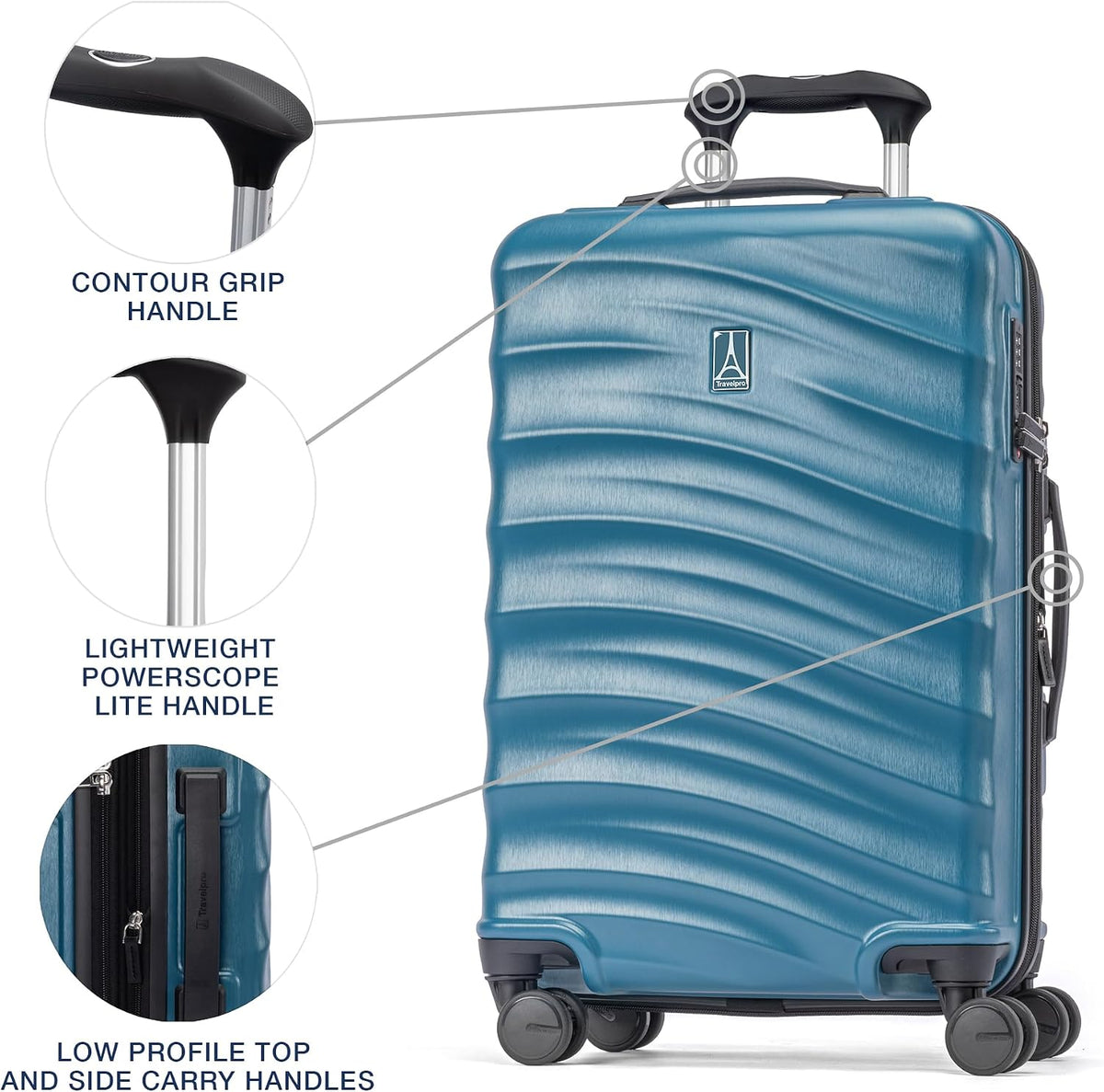 Maxlite Air V2 Hardside Expandable Carry on Luggage, 8 Spinner Wheels, Lightweight Hard Shell Suitcase, TSA lock, Slate Green, Carry On 20-Inch