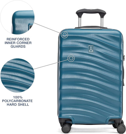 Maxlite Air V2 Hardside Expandable Carry on Luggage, 8 Spinner Wheels, Lightweight Hard Shell Suitcase, TSA lock, Slate Green, Carry On 20-Inch
