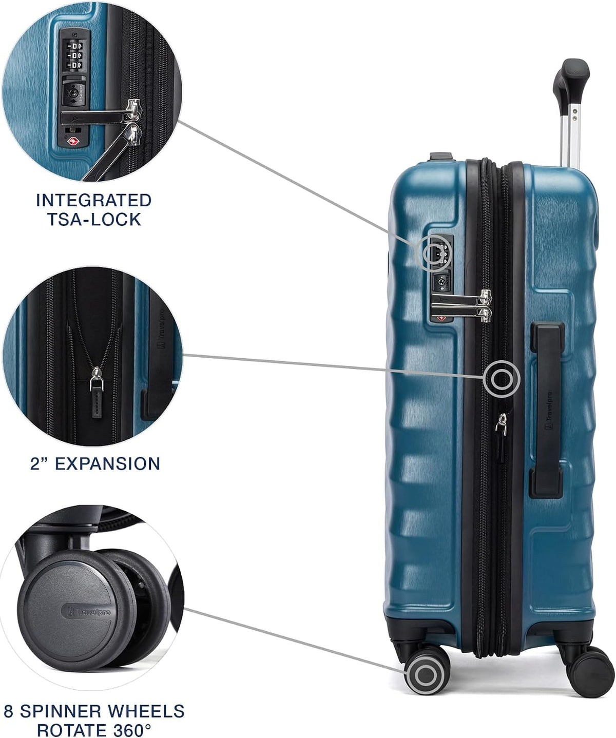 Maxlite Air V2 Hardside Expandable Carry on Luggage, 8 Spinner Wheels, Lightweight Hard Shell Suitcase, TSA lock, Slate Green, Carry On 20-Inch