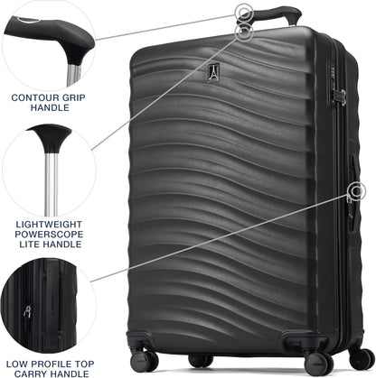Maxlite Air V2 Hardside Expandable Carry on Luggage, 8 Spinner Wheels, Lightweight Hard Shell Suitcase, TSA lock, Slate Green, Carry On 20-Inch