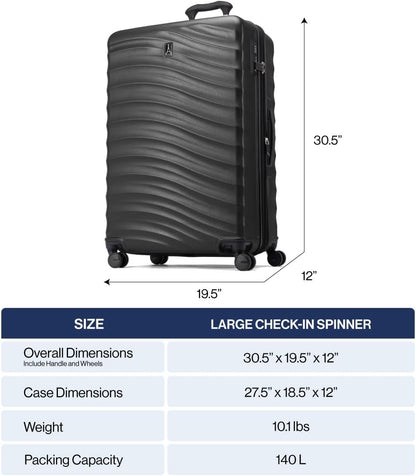 Maxlite Air V2 Hardside Expandable Carry on Luggage, 8 Spinner Wheels, Lightweight Hard Shell Suitcase, TSA lock, Slate Green, Carry On 20-Inch