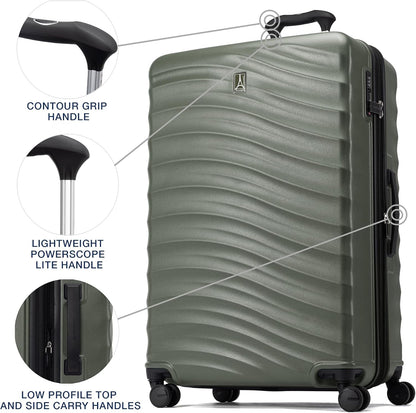 Maxlite Air V2 Hardside Expandable Carry on Luggage, 8 Spinner Wheels, Lightweight Hard Shell Suitcase, TSA lock, Slate Green, Carry On 20-Inch