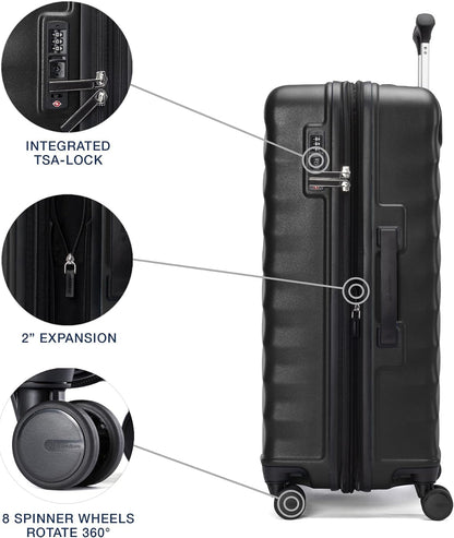 Maxlite Air V2 Hardside Expandable Carry on Luggage, 8 Spinner Wheels, Lightweight Hard Shell Suitcase, TSA lock, Slate Green, Carry On 20-Inch