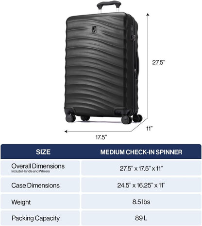 Maxlite Air V2 Hardside Expandable Carry on Luggage, 8 Spinner Wheels, Lightweight Hard Shell Suitcase, TSA lock, Slate Green, Carry On 20-Inch