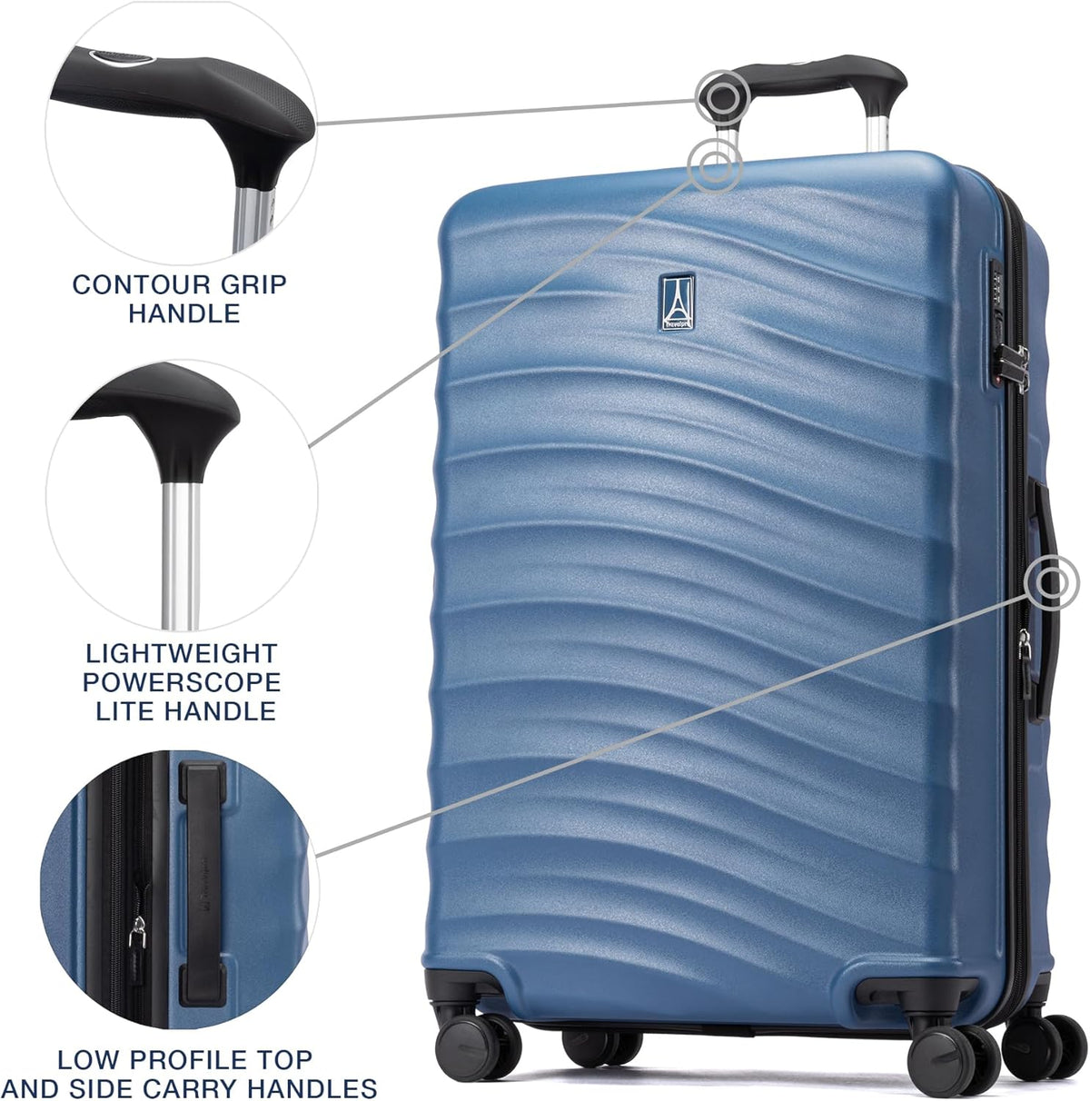 Maxlite Air V2 Hardside Expandable Carry on Luggage, 8 Spinner Wheels, Lightweight Hard Shell Suitcase, TSA lock, Slate Green, Carry On 20-Inch