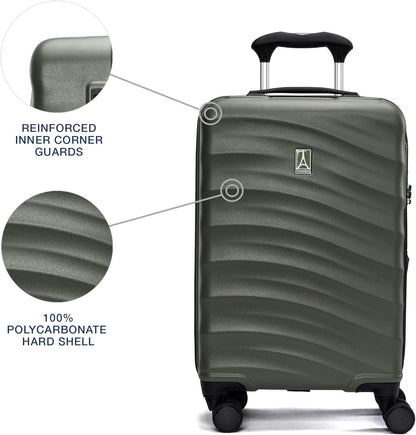 Maxlite Air V2 Hardside Expandable Carry on Luggage, 8 Spinner Wheels, Lightweight Hard Shell Suitcase, TSA lock, Slate Green, Carry On 20-Inch