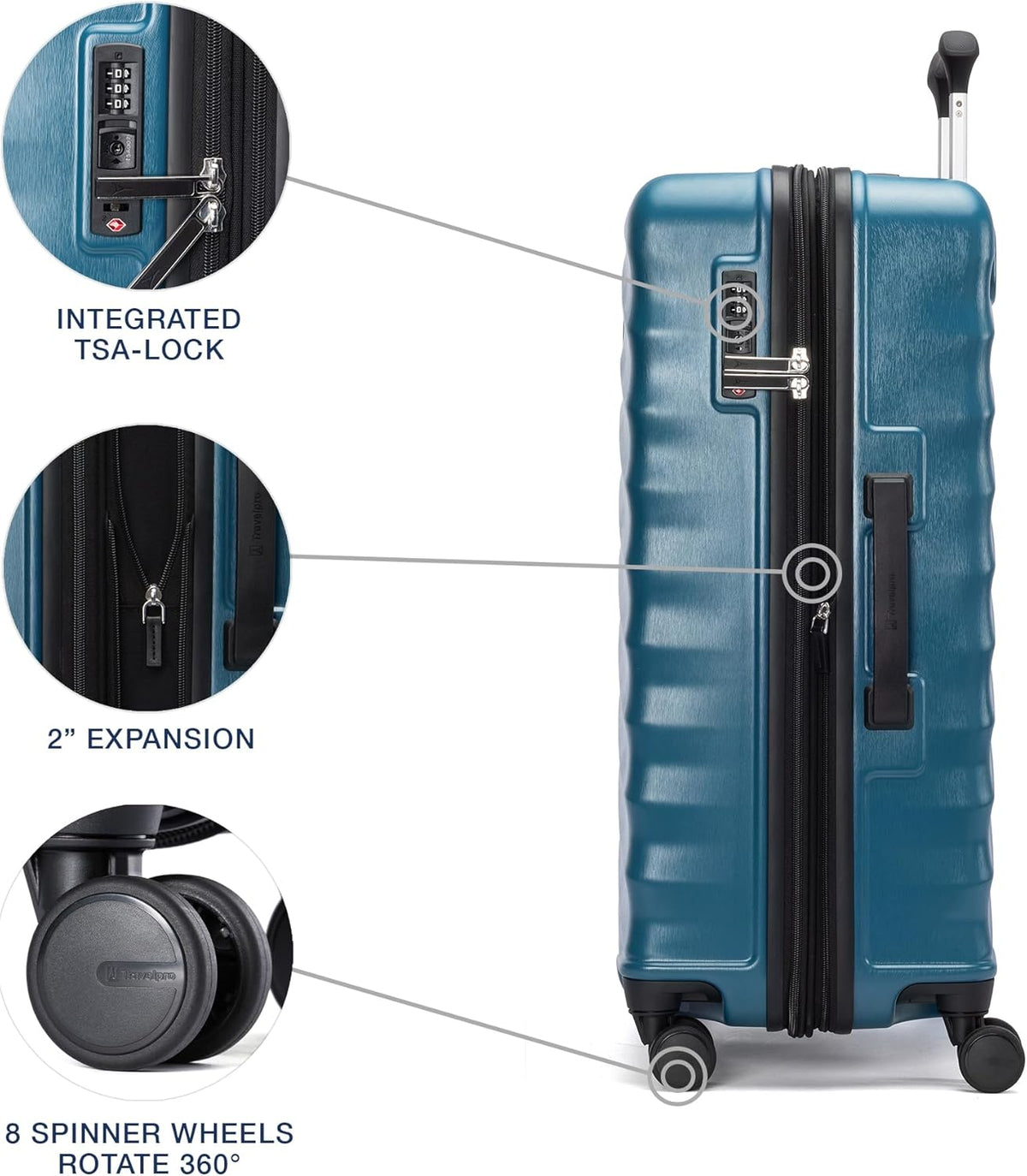 Maxlite Air V2 Hardside Expandable Carry on Luggage, 8 Spinner Wheels, Lightweight Hard Shell Suitcase, TSA lock, Slate Green, Carry On 20-Inch