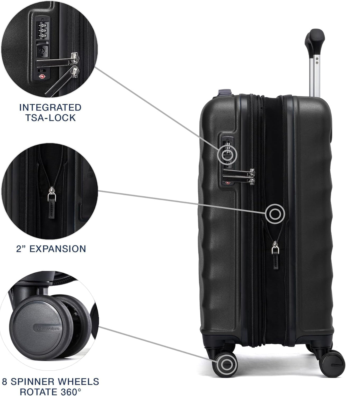 Maxlite Air V2 Hardside Expandable Carry on Luggage, 8 Spinner Wheels, Lightweight Hard Shell Suitcase, TSA lock, Slate Green, Carry On 20-Inch