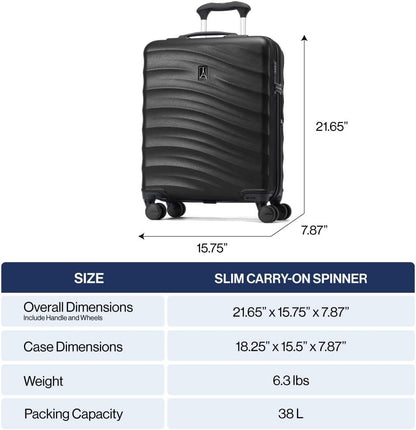 Maxlite Air V2 Hardside Expandable Carry on Luggage, 8 Spinner Wheels, Lightweight Hard Shell Suitcase, TSA lock, Slate Green, Carry On 20-Inch