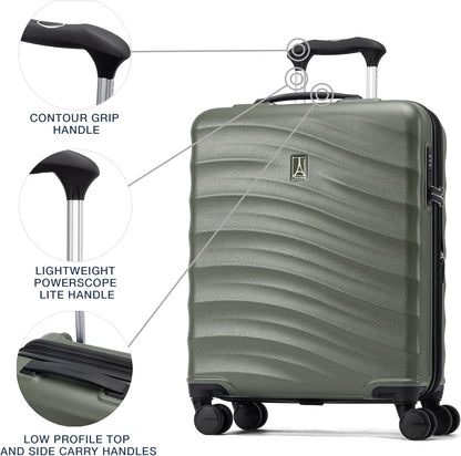 Maxlite Air V2 Hardside Expandable Carry on Luggage, 8 Spinner Wheels, Lightweight Hard Shell Suitcase, TSA lock, Slate Green, Carry On 20-Inch