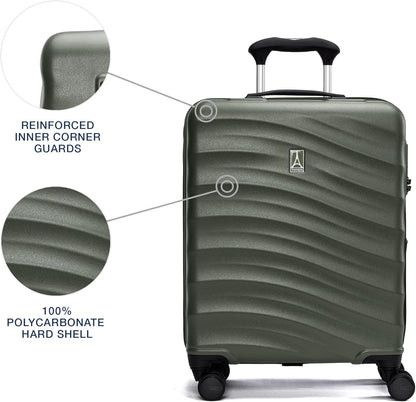 Maxlite Air V2 Hardside Expandable Carry on Luggage, 8 Spinner Wheels, Lightweight Hard Shell Suitcase, TSA lock, Slate Green, Carry On 20-Inch