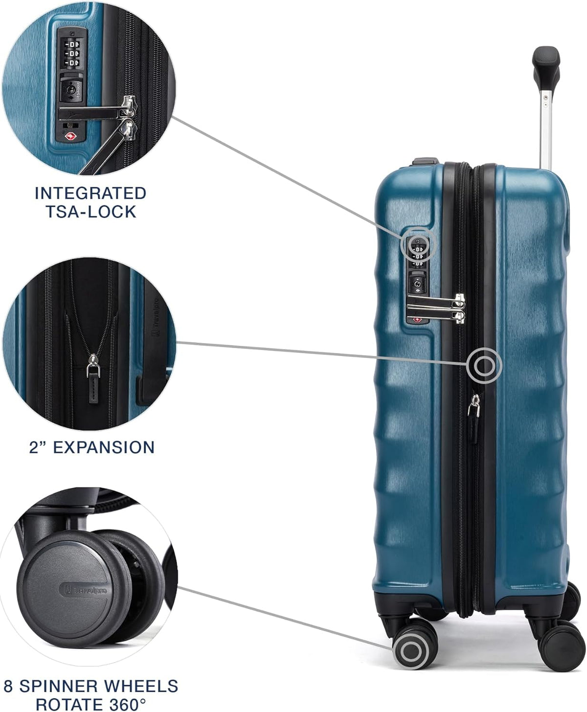 Maxlite Air V2 Hardside Expandable Carry on Luggage, 8 Spinner Wheels, Lightweight Hard Shell Suitcase, TSA lock, Slate Green, Carry On 20-Inch
