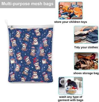 Mesh Laundry Bags Lingerie Bags for Washing Delicates 2 PCS Durable Wash Bag with Zipper Small and Medium Washable Pink Juicy Checkered Cherry - Colors A