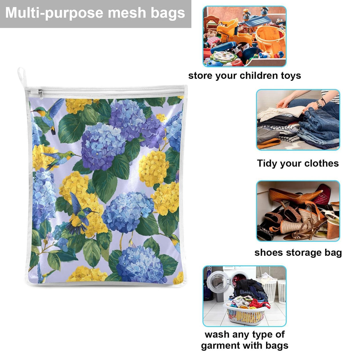 Mesh Laundry Bags Lingerie Bags for Washing Delicates 2 PCS Durable Wash Bag with Zipper Small and Medium Washable Pink Juicy Checkered Cherry - Colors A