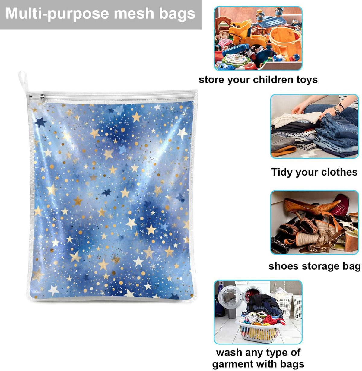 Mesh Laundry Bags Lingerie Bags for Washing Delicates 2 PCS Durable Wash Bag with Zipper Small and Medium Washable Pink Juicy Checkered Cherry - Colors A