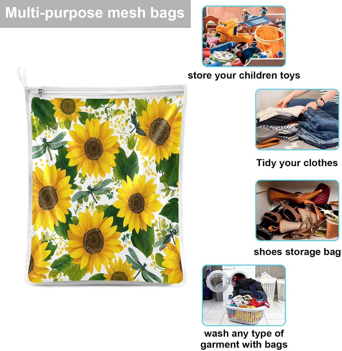 Mesh Laundry Bags Lingerie Bags for Washing Delicates 2 PCS Durable Wash Bag with Zipper Small and Medium Washable Pink Juicy Checkered Cherry - Colors A