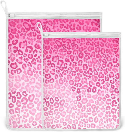 Mesh Laundry Bags Lingerie Bags for Washing Delicates 2 PCS Durable Wash Bag with Zipper Small and Medium Washable Pink Juicy Checkered Cherry - Colors A