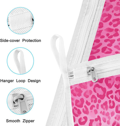 Mesh Laundry Bags Lingerie Bags for Washing Delicates 2 PCS Durable Wash Bag with Zipper Small and Medium Washable Pink Juicy Checkered Cherry - Colors A